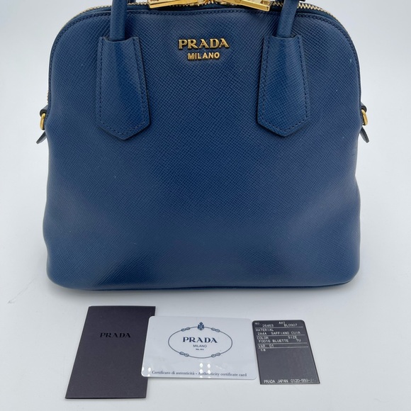 Prada Handbags - Prada Blue Women's Saffiano Leather